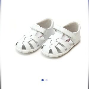 Baby Mack White Leather Fisherman Sandals - Angel Brand